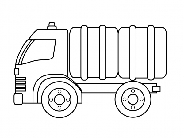 Disegno di un camion spazzatura da colorare